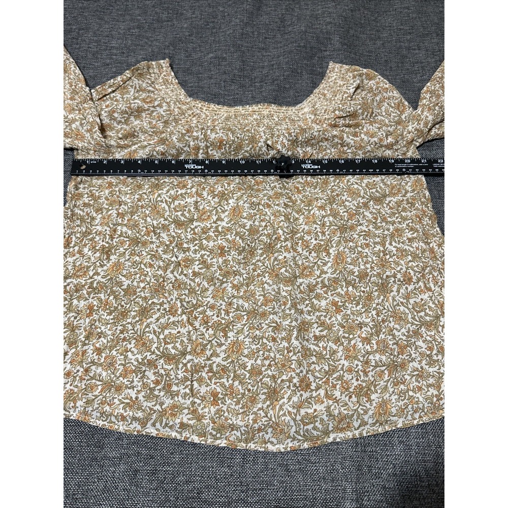 Chaps Women's L Floral‎ Flared Bell Sleeves Blouse - Picture 3 of 11